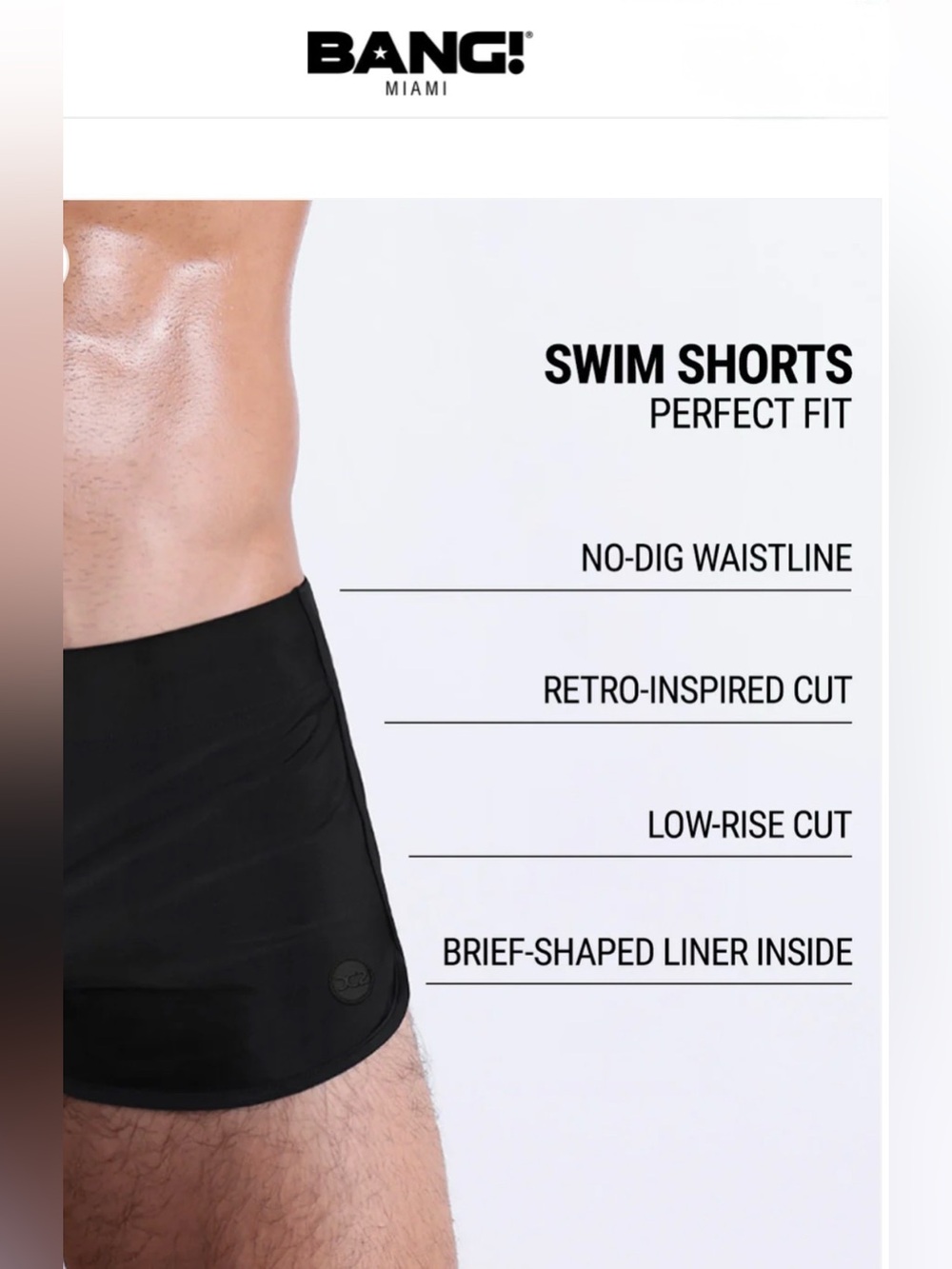 SAMPLE/Low-Rise Men's Swim Shorts - Black
